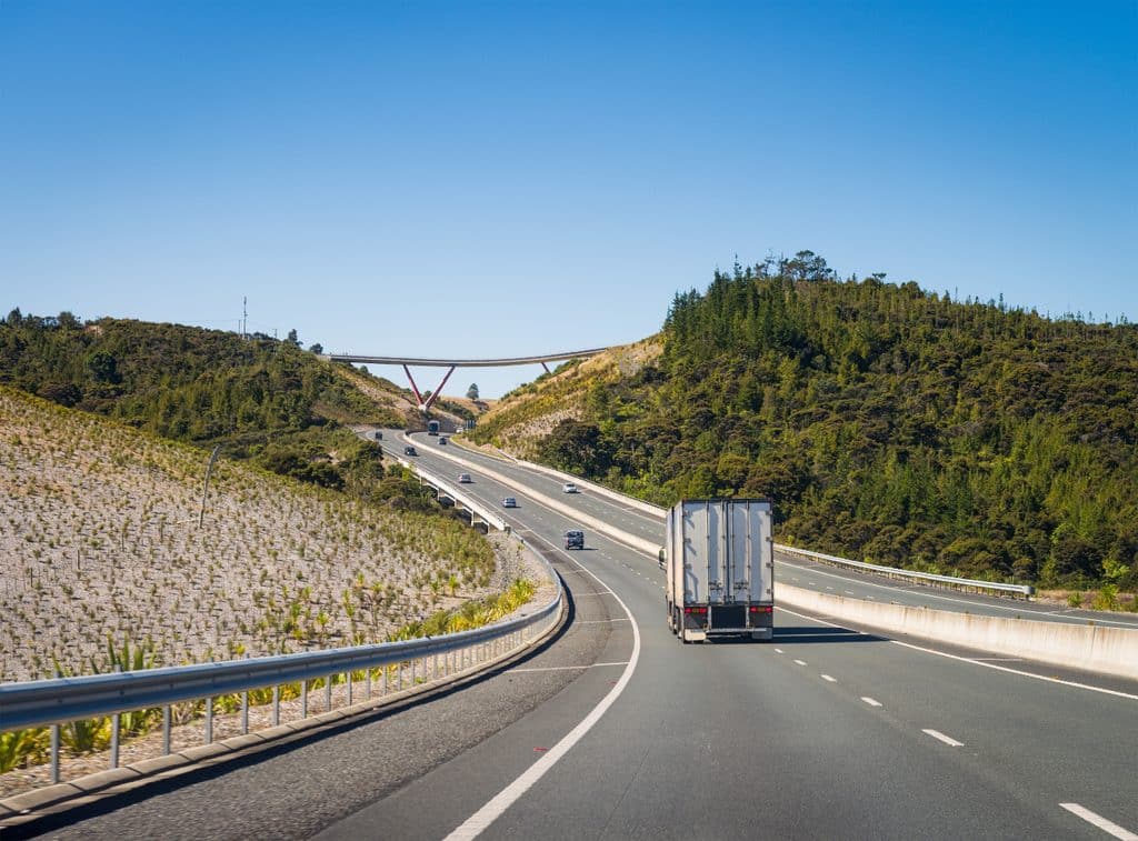 truck on new zealand expressway